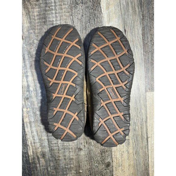 Size 10 Clarks Hudson Bay Brown Leather Moccasin Slipper Indoor / Outdoor - Mens - Picture 6 of 10